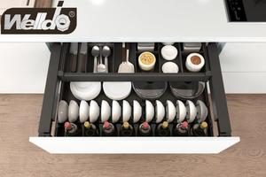 Kitchen Base Cabinet Multipurpose Bowl & Dish Pull-Out Basket For 500/600/700/750/800/900mm Base Cabinet