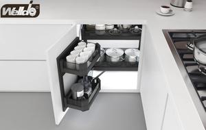 Magic Cabinet System For A Corner - Kitchen Base Cabinet Magic Corner Pull-out Basket For 400/450/600mm Cabinet