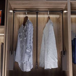 Wardrobe System Elevator Range Clothes Hanger With Double Buffering for 700-800mm Wardrobe