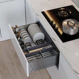 Kitchen Metal Finishing Line Dishes Organizer For 600/700/750/800/900mm Cabinet