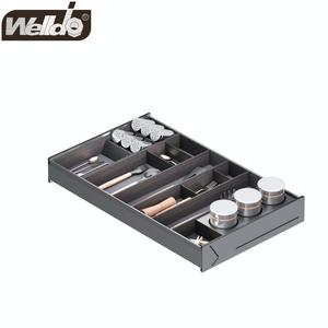  Kitchen System - Kitchen Basket Drawers Metal Finishing Line 3-Tiers Organizer Of Small Size Drawer Options For WL10