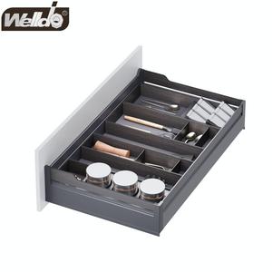 Aluminum/Wood 3-Shelf Drawer Basket Supplier - Welldo