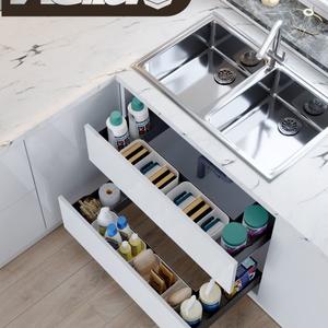 U-shaped Kitchen Drawer Basket & Kitchen Sink Basket - Welldo