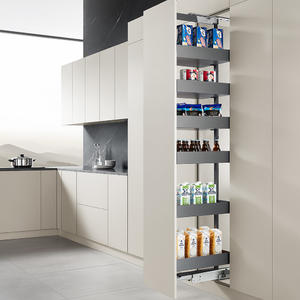 Kitchen Accessories tall larder units for kitchens (4-6 shelf) With Walnut Wood