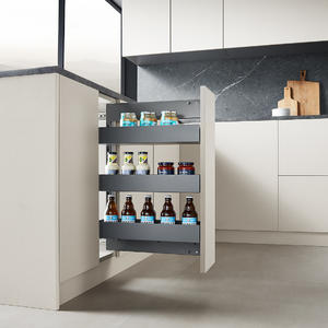 Kitchen Storage 3-Shelf Metal side pull-out basket