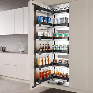 Kitchen Accessories Storage With Glass 4 Tier Tall Larder Pull Out Unit A670G